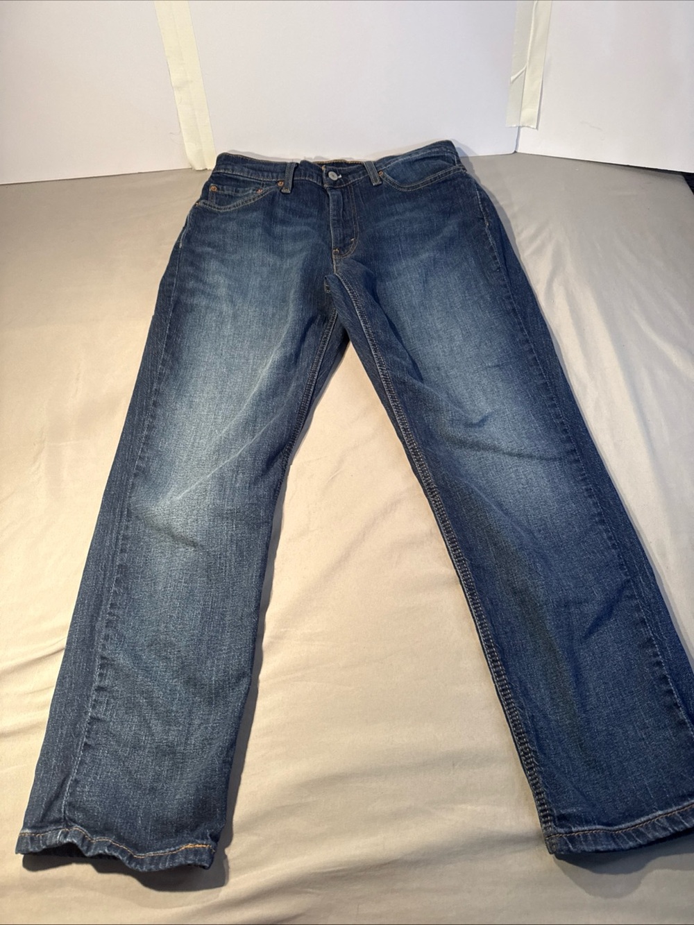 Levi’s Men's Relaxed Fit Jeans in Dark Blue Wash